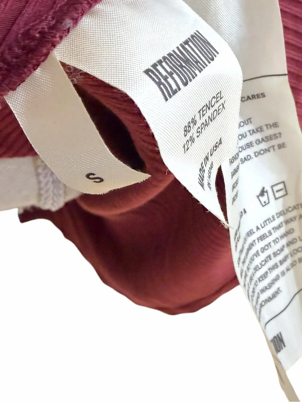 Reformation Wimbledon Knit Tennis Dress Garnet Red Size S